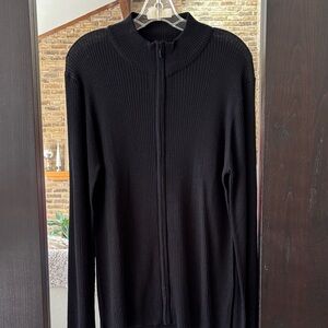 Uniqlo Black Full-Zip Sweater